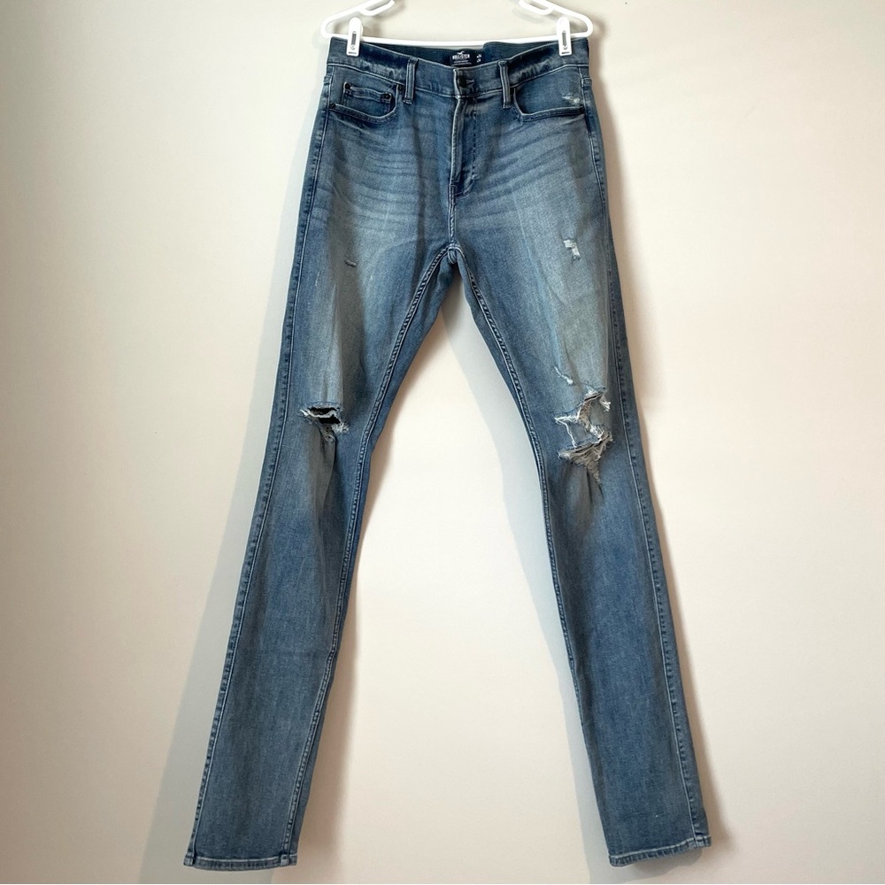 Hollister California Jeans Mens Blue Stacked Skinny Advanced Stretch Size 34x34